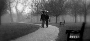 Walking miles together in the rain...!