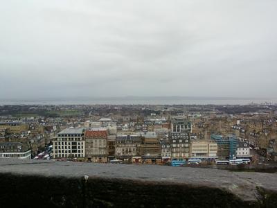 Edinburgh Castle panoramic view from top